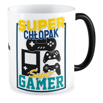 kubek SUPER CHŁOPAK - SUPER GAMER magiczny